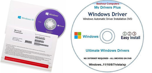 Microsoft window 10 pro 64 bit sealed package (dvd & key),window driver cd