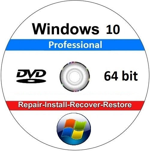 window 10 pro 64 bit (dvd-key)