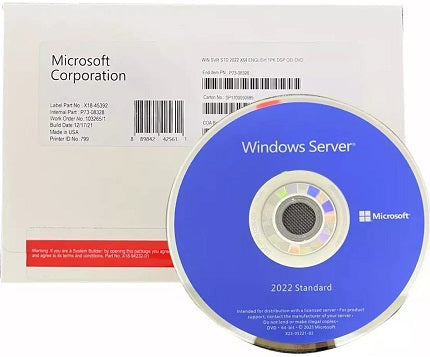 Microsoft Windows Server 2022 Standard 64-bit License (16 Core, OEM, DVD)