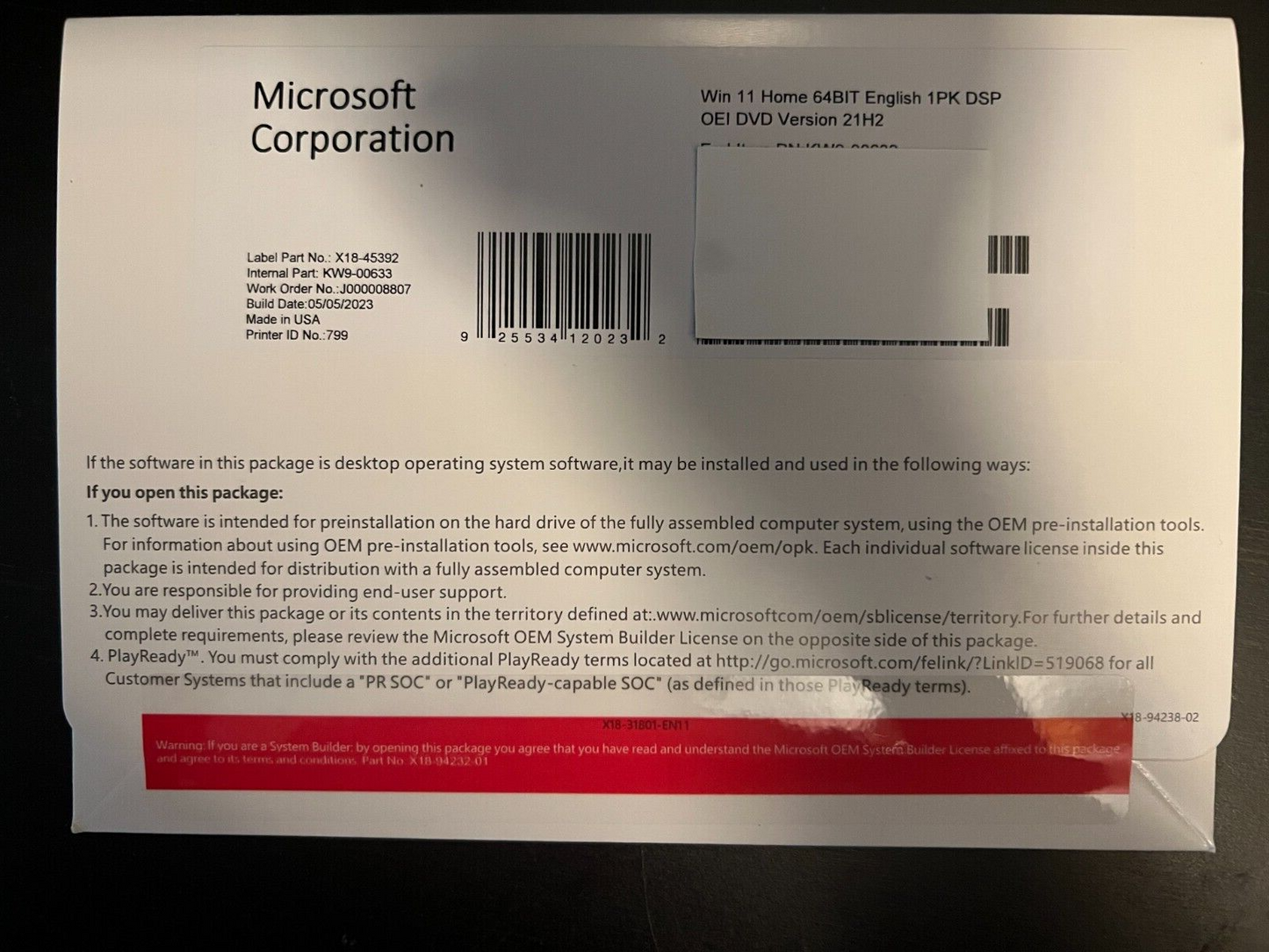 2pk..window 11 home 64 bit dvd &key.. microsoft office 2019 pro plus