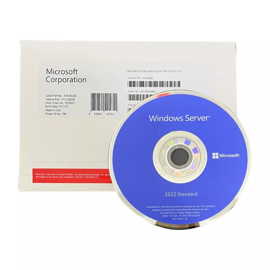 Microsoft Windows Server 2019 Standard 64-bit License (16 Core, OEM, DVD)