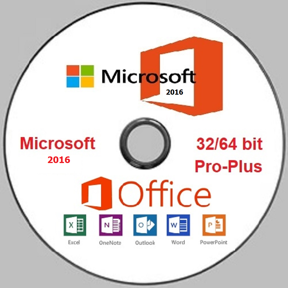 microsoft office 2016 pro plus key card & DVD (32,64 bit)..