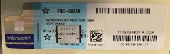 microsoft window 7 pro 32/64 bit product key oem